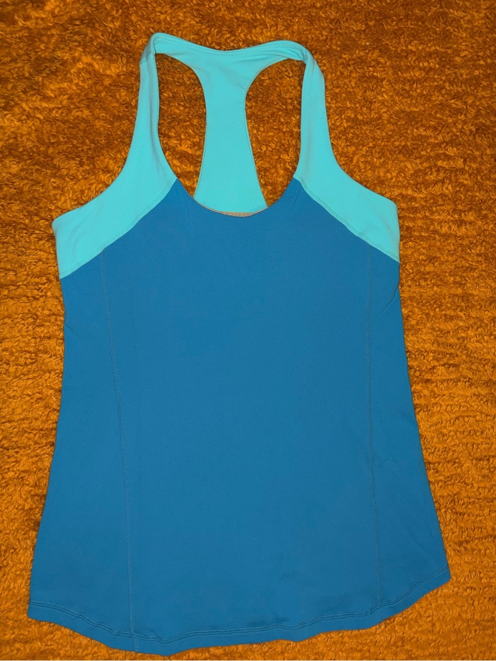 Lululemon Two Tone Teal Racerback Tank - Size 10